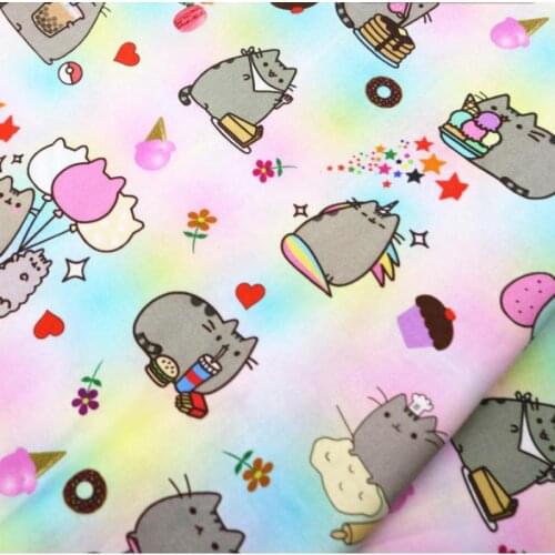 50*140cm Cotton Cartoon Digital Printed Fabric Handmade Sewing Quilting Fabrics for Patchwork Needlework DIY Handmade Accessorie