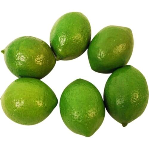 6 x Realistic Lifelike Artificial Plastic Lime Lemon Fruit Food Fake Home Decor