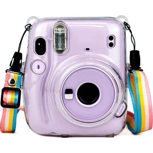 For Fujifilm Instax Mini 11 Camera Case Clear Plastic Cover Instant Camera Protect bag With Strap For Fujifilm Instax Mini 11