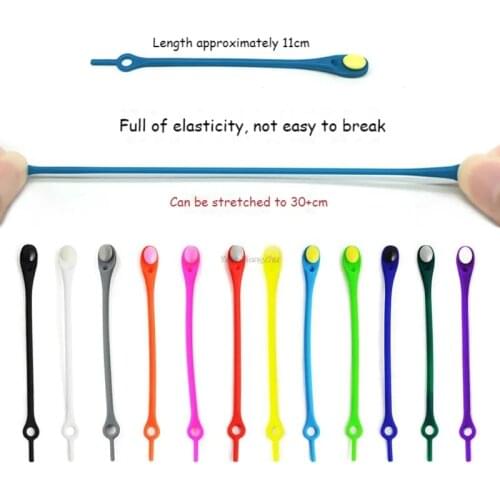 12pcs Lazy Silicone Shoelaces No Tie Elastic Shoe laces Rubber Sneakers Shoelace Adults Kids Lazy Laces One size fits all shoes