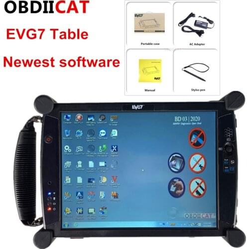 EVG7 For icom a2 With Software Installed Well EVG7 DL46 Tablet PC 8GB Ram Laptop 500gb HDD Car Diagnostic Super Ista Expert Mode