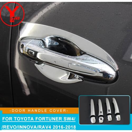 Chrome door handle cover For Toyota Fortuner HILUX SW4 REVO RAV4 innova 2016 2017 2018 2019 accessories ABS car styling YCSUNZ