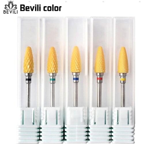 Ceramic Nail Drill Bits Milling Cutter For Manicure Rotary Electric Nail Files Buffers Nail Manicure Machine Drill Tools