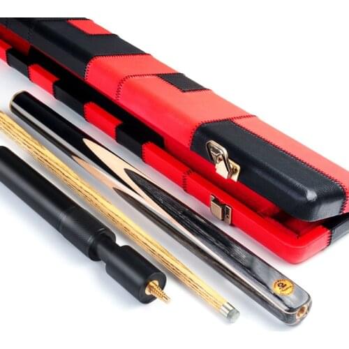 Omin Snooker Cue With Excellent Case And Telescopic Extension 3/4 Billiard Stick Ash Shaft Brass Joint Inlay Butt 9.8mmTips Pro