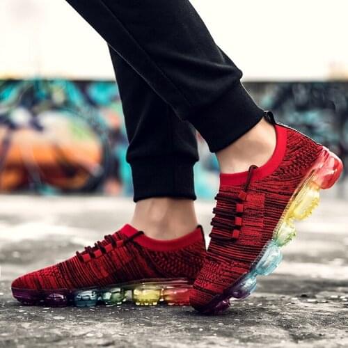 Zapatos Informales De Hombre Sneakers Casual Shoes Mens 2020 Solid White Fashion Knitting Men Leisure Black 39 S Summer