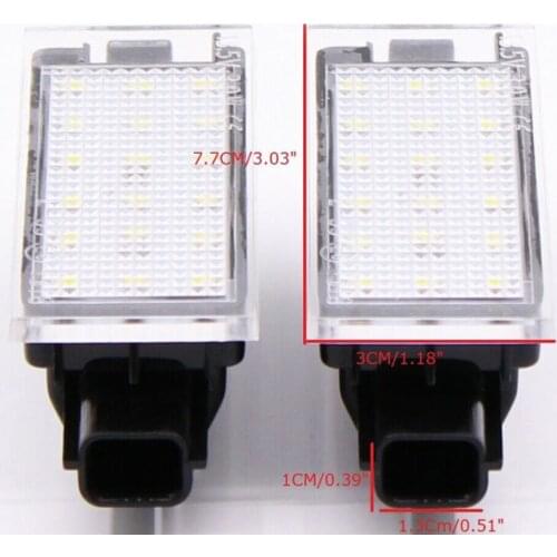 3528 License Plate Light Lamp 12-30V 2pcs 18-SMD For Smart Fortwo 453 Coupe C453 Cabriolet A453 Auto Car Durable