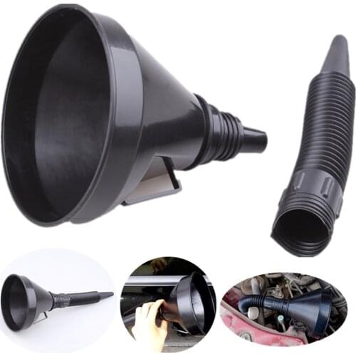 Oiler Filter Funnel Car Repair Tool Oil Filling Equipment With Filter Flexible Tube For Safety Emergency Travel Car Accessories