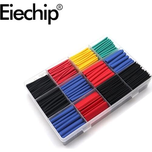 850pcs Heat Shrink Sleeving Tube Assortment Kit Electrical Connection Electrical Wire Wrap Cable Waterproof Shrinkage 2:1