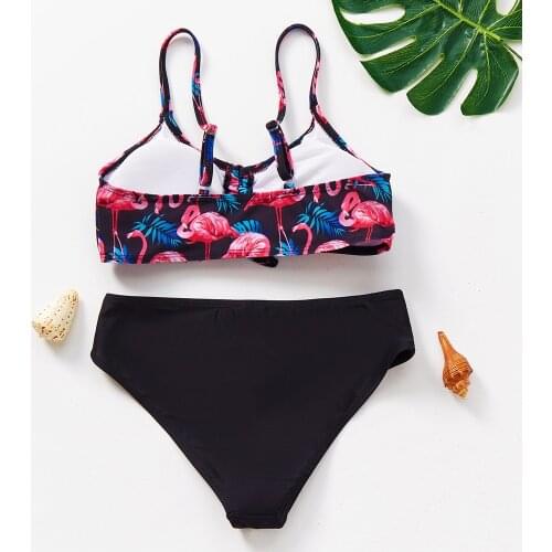 FINAL SALE!!!3~10Years Girls Swimwear Kids Little horse Bikini set Two pieces Children swimwear Girls Beach wear-SW602/ST181