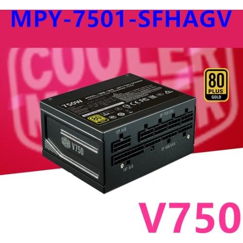 New PSU For Cooler Master Full Modular 80plus Gold SFX ITX Silent 750W Power Supply V750