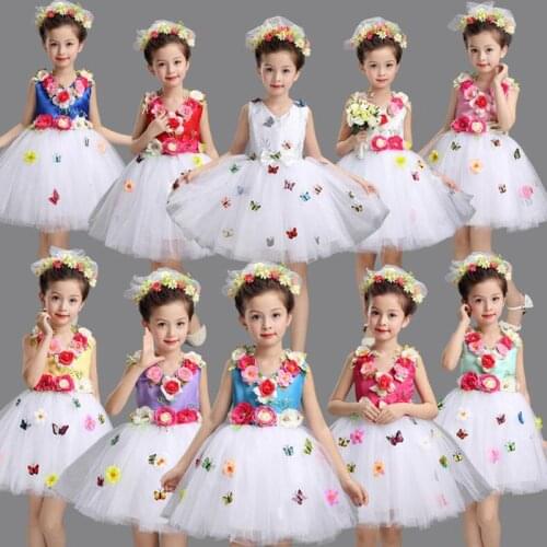 Girls Sequined Ballet Dance wear dress Kids Party Ballroom Stage dancing fancy Dress Childrens Performance Jazz tutu dress