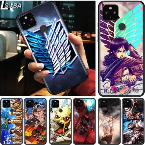 Anime Attack on Titan Shockproof Cover for Google Pixel 5 4 5A 4A XL 5G Black Phone Case Shell Soft Fundas Coque Capa