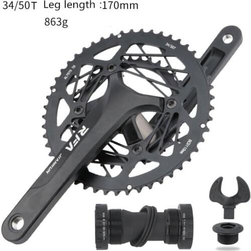 Road bike two-speed chainring crankset ultralight 20 22-speed chainwheel 34T 50T crank BCD110 Bottom axis