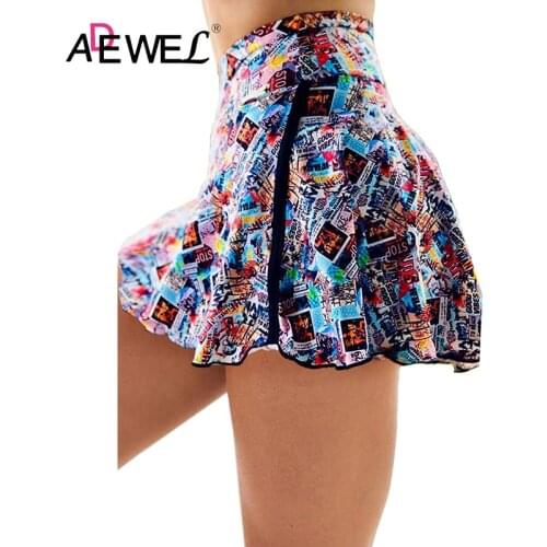 ADEWEL Sexy Multicolor Double Decker Woman Tie Dye High Waist Sports Skirt Shorts Mujer Faldas Femme Jupes Kobieta Spódnice XL