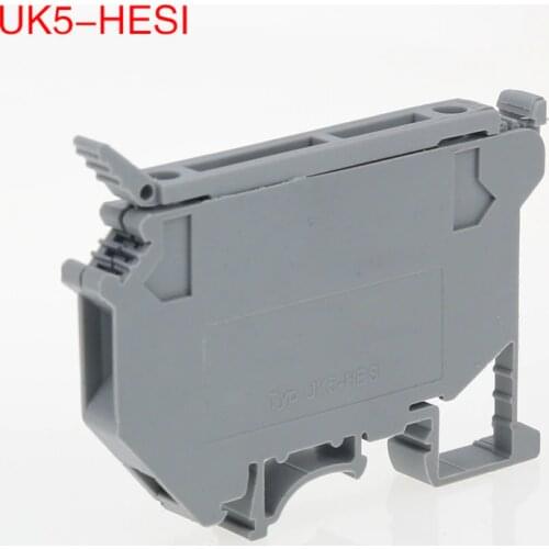 UK5-HESI pure copper guide rail type insurance terminal, uk5-hesi 4MM square fuse terminal