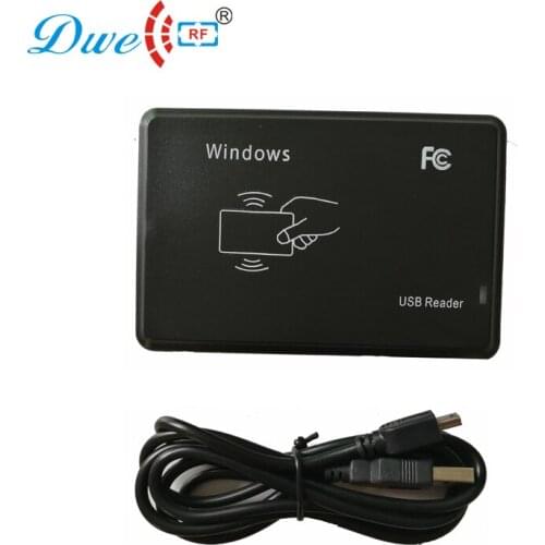 DWE CC RF card number output device contactless RFID windows desktop reader black nfc usb reader for windows