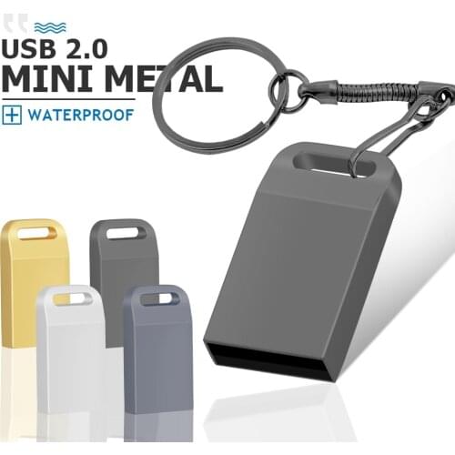 Over 10pcs Free Logo) Pen Drive 64GB 16GB Mini Waterproof Metal Pendrive 32GB 8GB 4GB Usb Flash Drives USB 2.0 Menory Stick