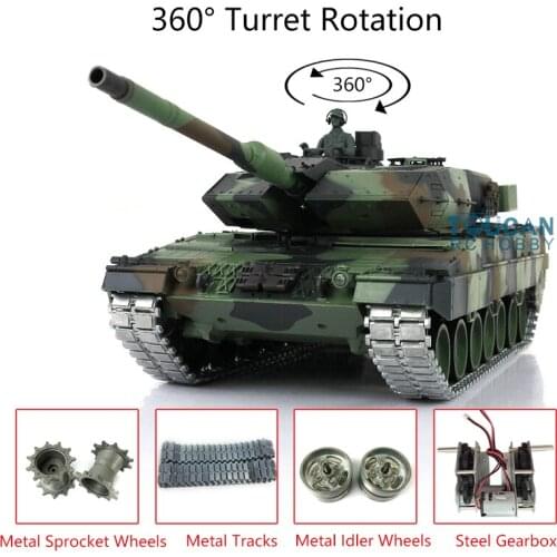 1/16 2.4G Heng Long 7.0 Metal Leopard2A6 RC Tank 3889 W/ 360 Turret TH17581-SMT4