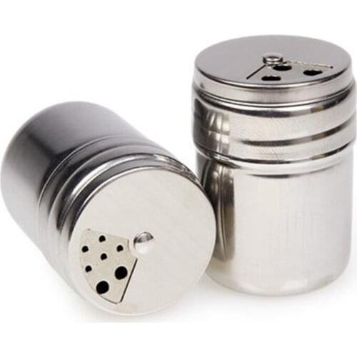 100Pcs/Lot Stainless Steel Kitchen Spice Jar Pepper Pot Storage Bottles BBQ Seasoning Cans