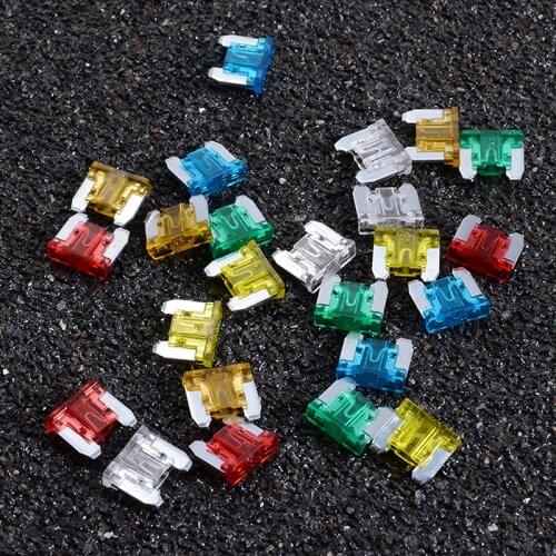 Mini Blade Fuses Assorted Kit 24pcs Blade Fuses Kit For Automotive Car Truck Mix Color 5A 10A 15A 20A 25A 30A