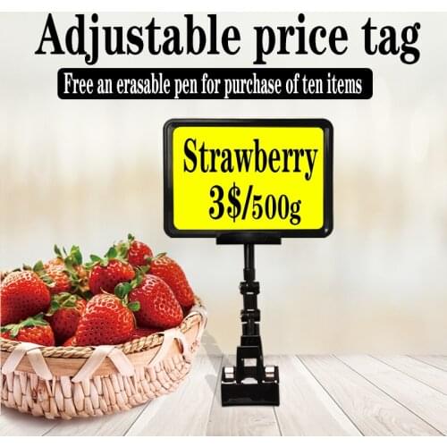 3PCS A5/A6 Fruit Price Display Stand Supermarket Waterproof Erasable Label Vegetable Fresh Aquatic Product Promotional Brand