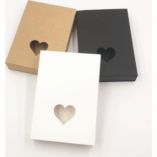 50pcs Kraft/White/Black Paper Drawer Box For Festival Supplies Packing Paper mini Box Souvenir Storage Box