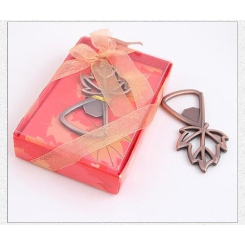 50pcs Wine Bottle Opener Maple Leaf Beer Bottle Openers Zinc Alloy Unique Creative Christmas Gift