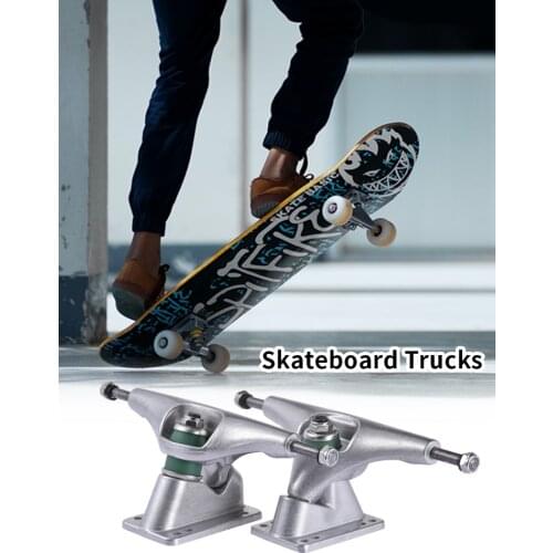 6.25 Inch Silver Skateboard Trucks Strong Shock Absorption Surf Skate Skateboard Truck Aluminium Alloy Longboard Accessories