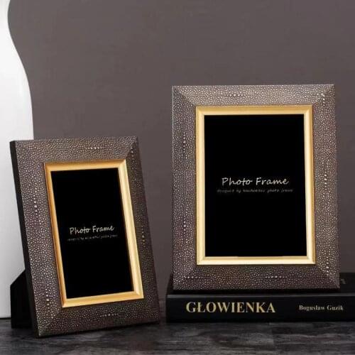 6/7/10 Inch Italian Design Light Luxury Modern Gold Photo Frame High Grade Wood Photo Frame
