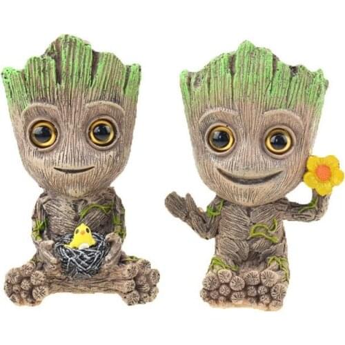 Fish Tank DecorThe tree shapes Cute Cartoon Tree Man Aquarium Ornament Plant Flower Pot landscape with Air Pump