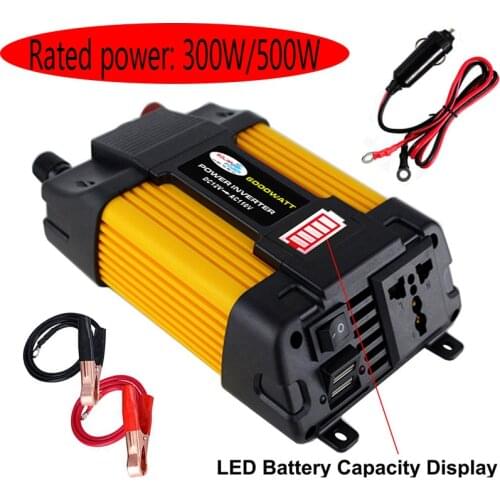 Peak 4000W/6000W Car Power Inverter 12V to 110V 220V with LED Display Dual USB Interface Converter Adapter Voltage Transformer