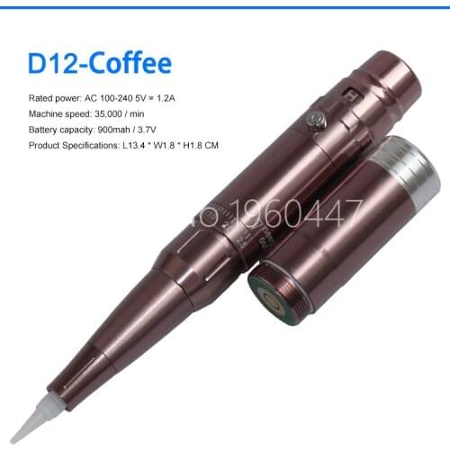 Wireless battery permanent makeup machine eyebrow manual tattoo gun pen for 3d lips eyebrow eyeliner import motor brown color