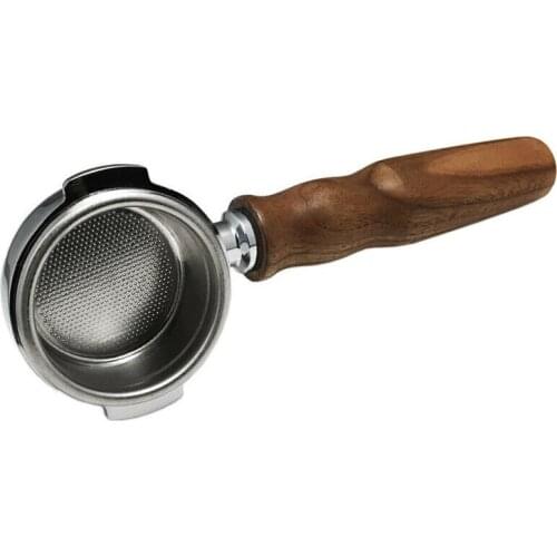Bottomless Portafilter Rancilio - 6,2 mm Wings - Walnut Wood Handle