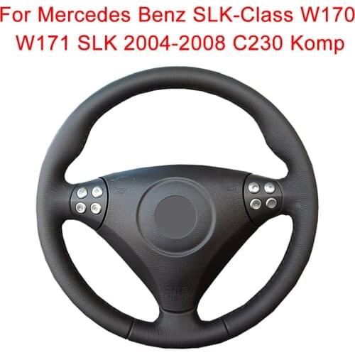 Car Steering Wheel Cover For Mercedes Benz SLK-Class W170 W171 SLK C230 200 200K 280 350 Kompressor Sport Steering Wheel Wrap
