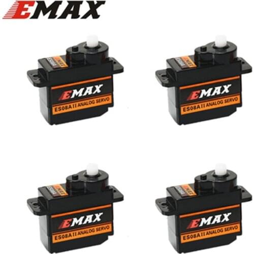 4pcs/lot EMAX ES08A II Digital Servo 9g High Sensitive Mini Sub Micro Servo for RC airplane Helicopter 25% off