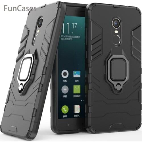 For Xiaomi Redmi Note 4 4X Case Cover Silicone TPU and Hard PC Ultra Luxury Armor Metal Ring Holder Case for Xiaomi Redmi Note 4