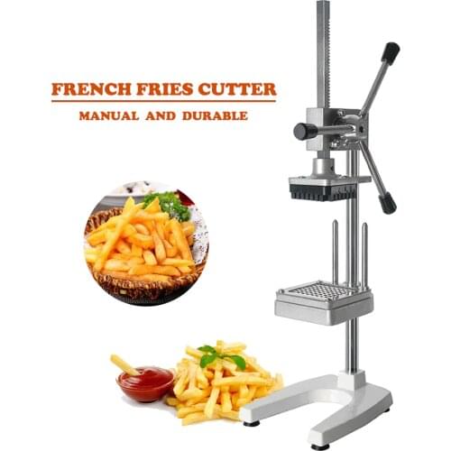 Manual Potato Cutter French Fries Maker Aluminum Alloy Footing Chip Machine With 3 Blades Vegetable Slicer Kitchen Processor