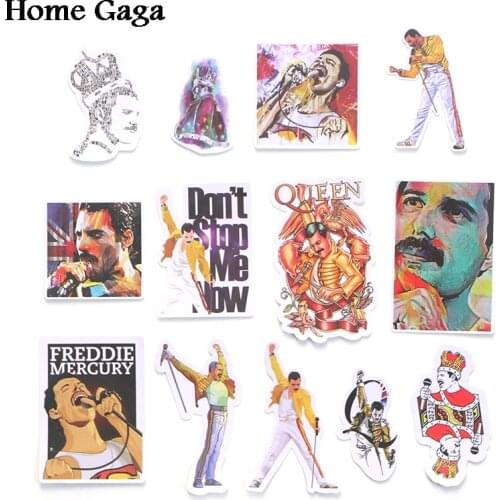 Homegaga 13pcs Singer scrapbooking decals diy Creative badges DIY decorative stickers vintage notebook phone D1604