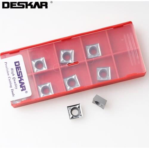10PCS DESKAR SCGT09T304-AL K10 CNC Lathe Cutter Cutting Carbide Inserts Aluminum Turning Tools SCGT Blades