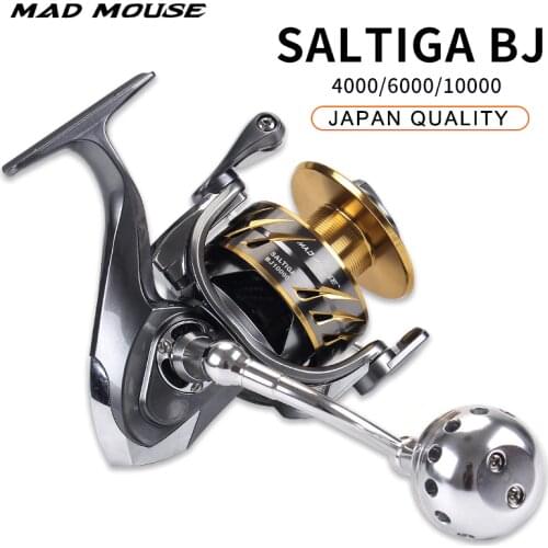 Japan Quality MADMOUSE SALTIGA BJ 4000 /6000/10000 Spinning Jigging Reel 11+1BB 35kg Drag Power Spinning Reel Boat Fishing Reels