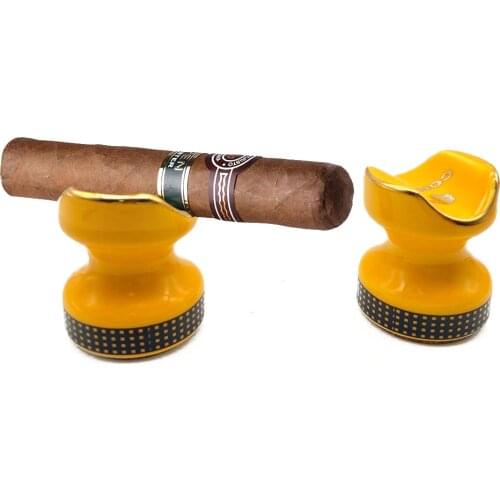 COHIBA Ceramic Cigar Ashtray Holder Portable Cigar Holder Stand Pocket Mini Travel Cigarette Rack Ashtray Smoking Accessories