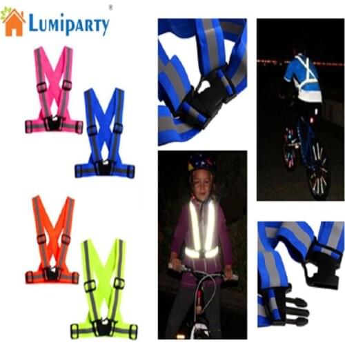 Mounchain Unisex multipurpose visibility reflective LED Flash Bike adjustable vest running cycling reflective vest safety vests