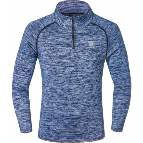 New Arrival Mens Running Shirts Long Sleeve Casual Striped Jersey Quick Dry Fitness Tights Elastic Compression Base Layer