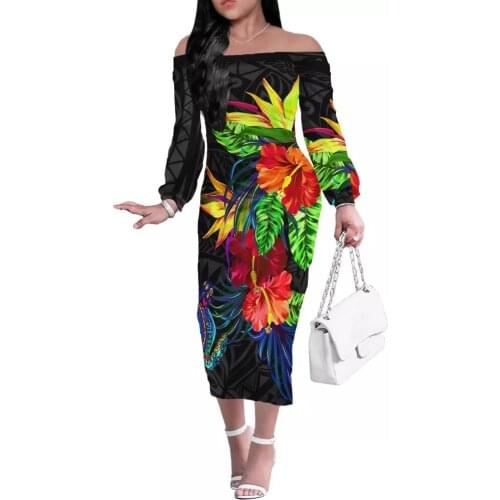 HYCOOL Wholesale Items For Business In Bulk Fall Long Sleeve Women Bodycon Dresses Sexy Off Shoulder Wedding Guest Party Dresses