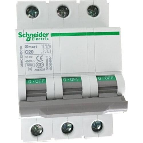 Original Export Type D 3P 2A 3A 4A Thermal Magnetic Miniature Circuit Breaker Electrical Air Switch 400VAC 50HZ 6KA Mini