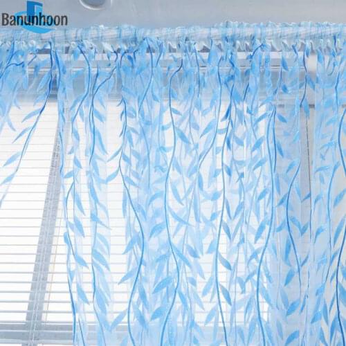 Pastoral Willow Sheer Yarn Curtains For Living Room Tulle Fabrics Gauze Simple Window Curtain Panel Home Textiles