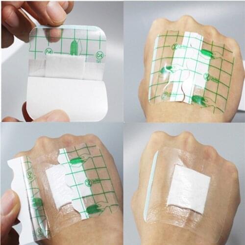 10Pcs Medical Transparent Tape Adhesive Plaster Breathable Waterproof Medicinal Wound Dressing Bandage 6x7cm 6x10cm