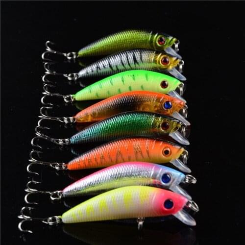 Lifelike 3D Eye Diving Depth 0.5-2M Plastic Fishing Bait Artificial Minnow 70mm/8g Anti-Corrosion Bionic Fishing Lure Hard Bait