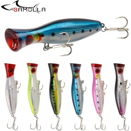 Popper Fishing Lures 2019 Weights 40g Large Poppers Top Water Lure Isca Artificial Hard Bait Fishing Tackle Articulos De Pesca