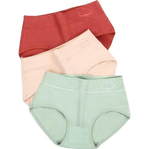 Plus Size Womens Cotton Panties Graphene Underwear Set Solid Lingerie Xxl Brief Big Intimate Mid-rise Japan Female for periods